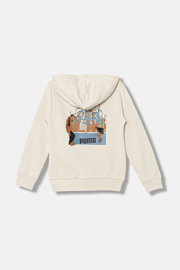 Dětská mikina Puma MID90s Full-Zip FL B 688469. béžová AW25