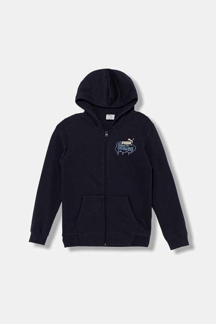 Детски суичър Puma MID90s Full-Zip FL B надпис тъмносин 688469.