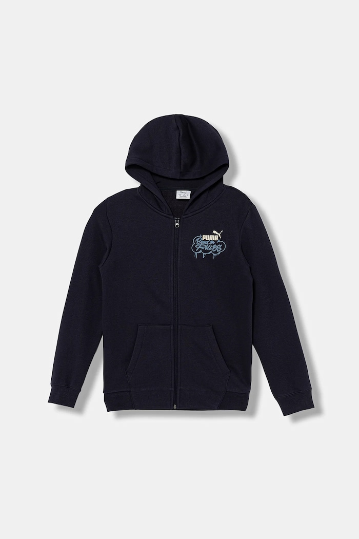 Детски суичър Puma MID90s Full-Zip FL B надпис тъмносин 688469.