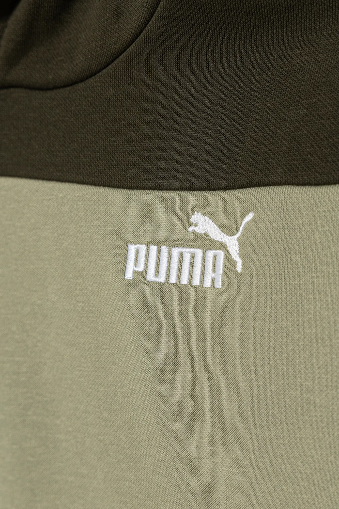Chłopiec Puma bluza dziecięca ESS BLOCK Small Logo Hoodie FL B 690784 zielony