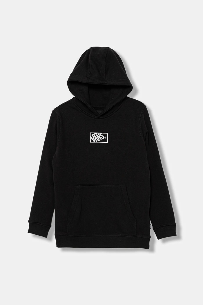 Παιδική μπλούζα Vans BY BLOCKED BOX PO HOODIE απλικέ μαύρο VN000RBDBLK1