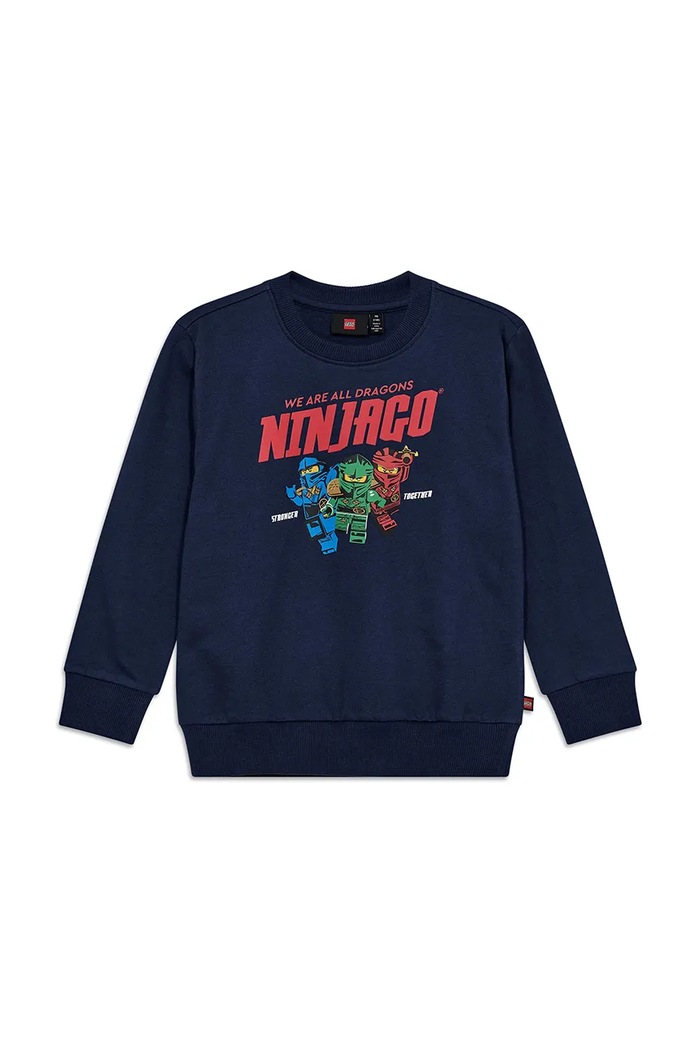 Lego hanorac de bumbac LWSAKU 703 bumbac bleumarin 11010944