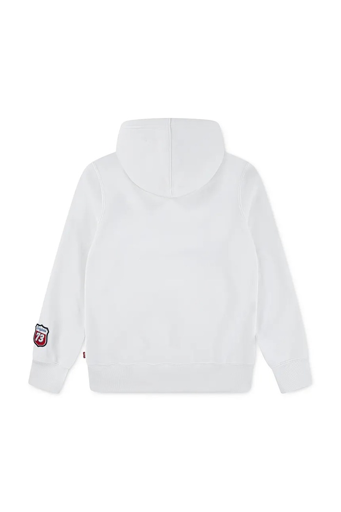 Παιδική μπλούζα Levi's THE GREAT HIGHWAY HOODIE 8EN718 λευκό AW25