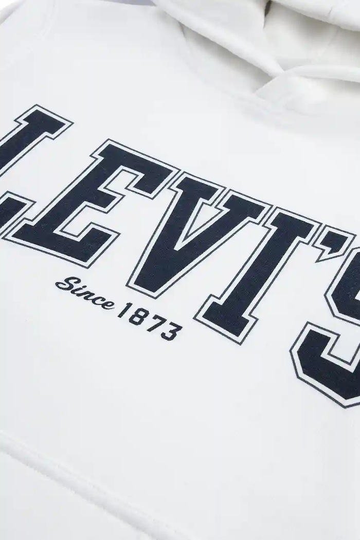 Αγορίστικα Παιδική μπλούζα Levi's THE GREAT HIGHWAY HOODIE 8EN718 λευκό