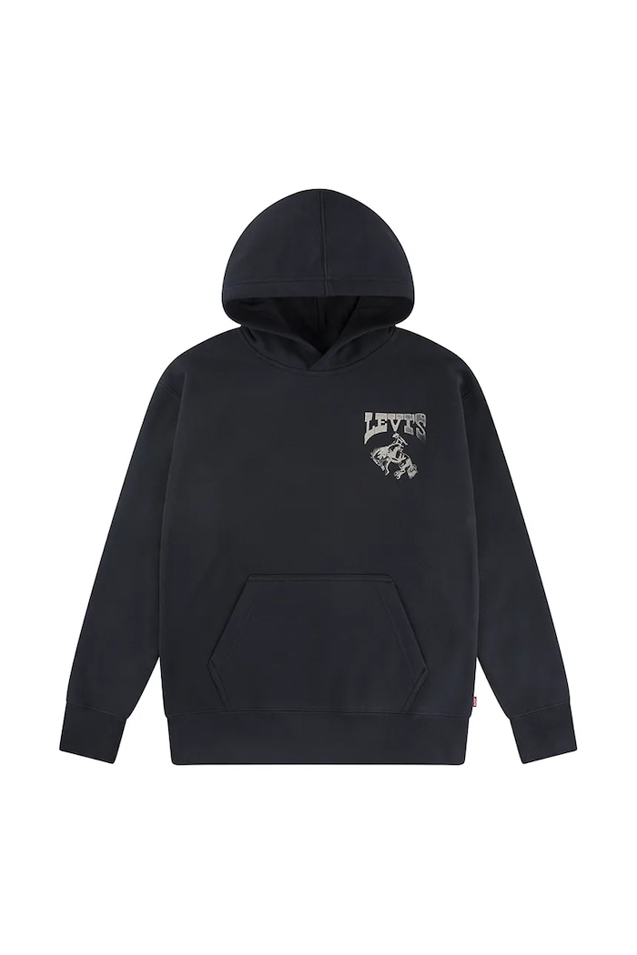 Detská mikina Levi's RODEO READY HOODIE s kapucňou čierna 8EN965
