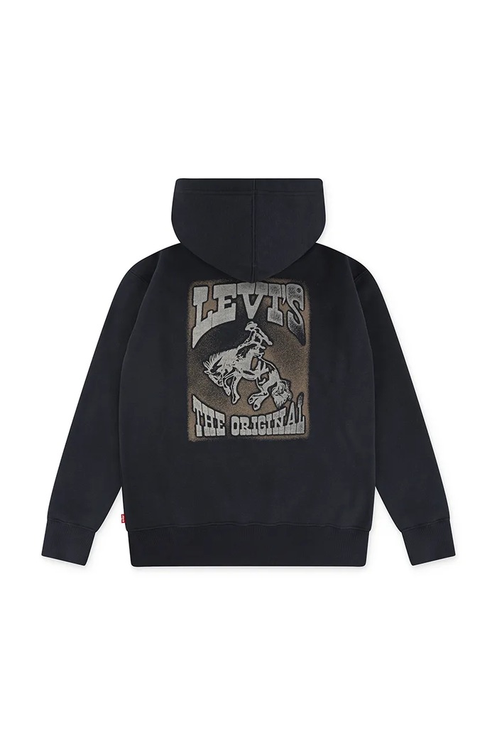 Detská mikina Levi's RODEO READY HOODIE 8EN965 čierna AW25