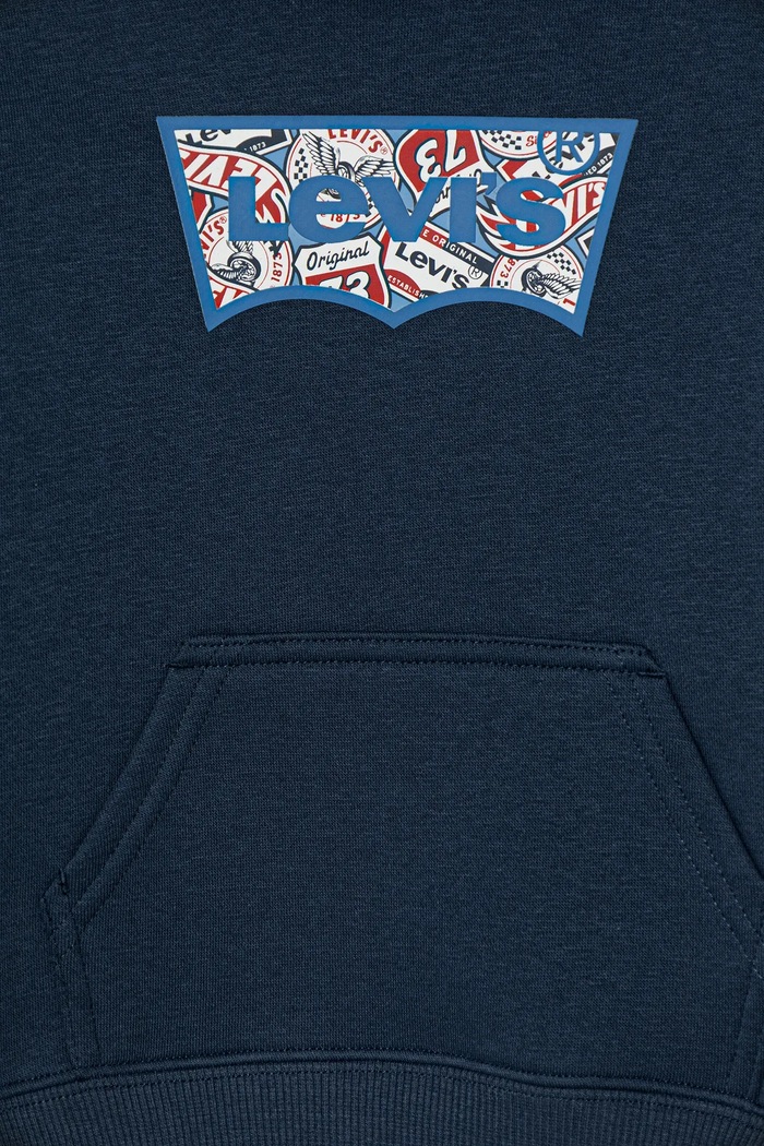Băieți Levi's bluză copii ON THE ROAD BATWING HOODIE 8EP036 bleumarin