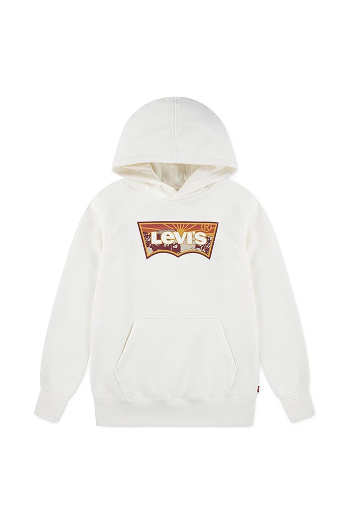 Levi's bluza dziecięca SUNRISE BATWING HOODIE z kapturem beżowy 8EP038