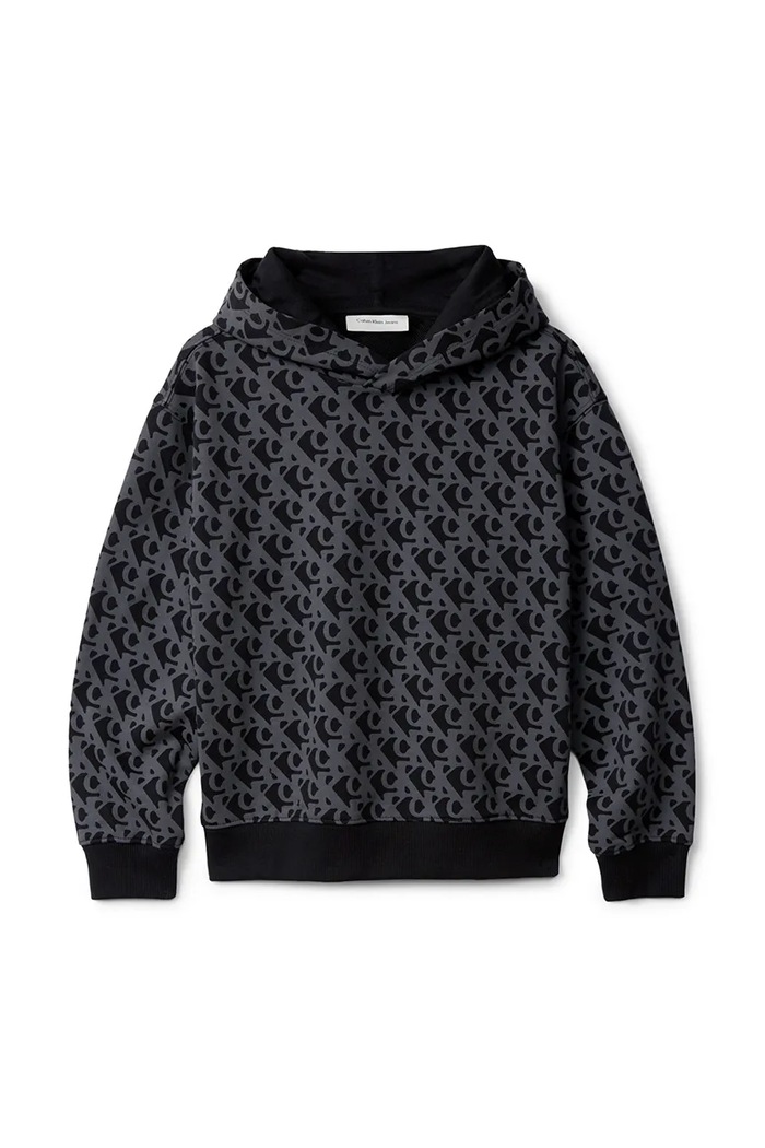 Детски памучен суичър Calvin Klein Jeans IB0IB02565.9BYA черен AW25