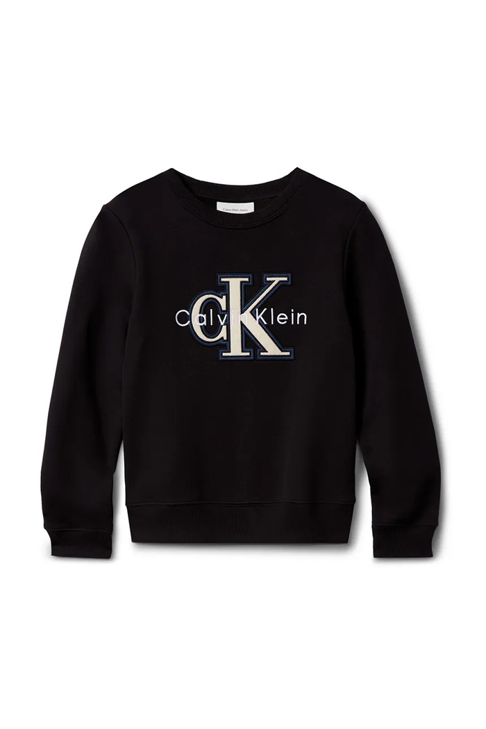 Calvin Klein Jeans bluză copii IB0IB02585.9BYA negru AW25