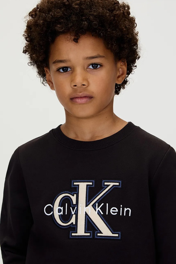 Băieți Calvin Klein Jeans bluză copii IB0IB02585.9BYA negru