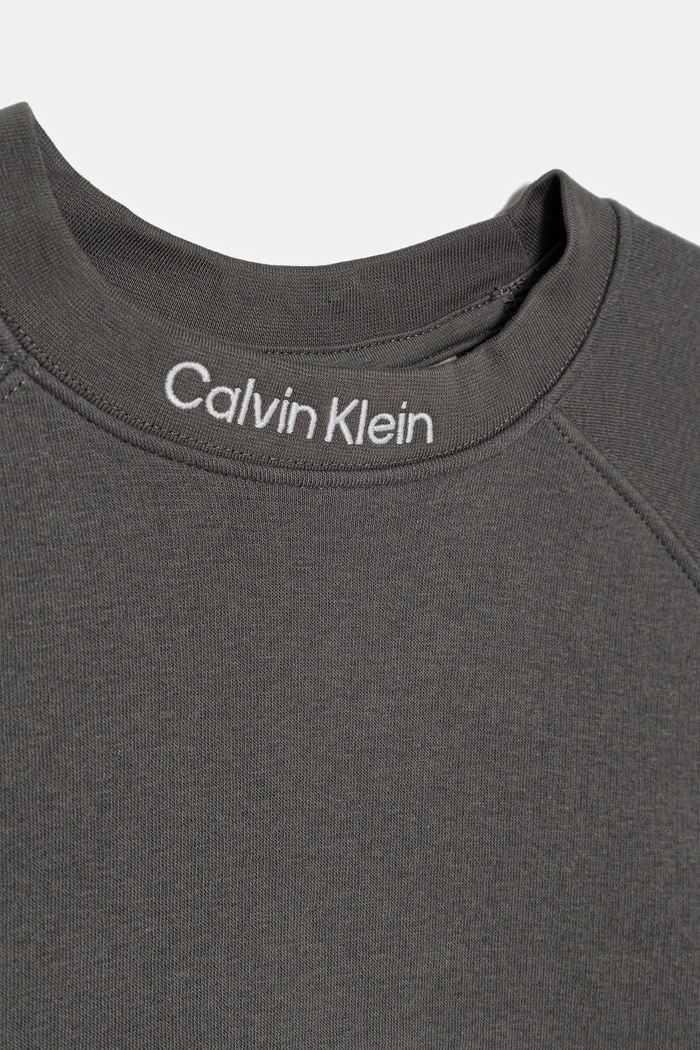 Момче Детски памучен суичър Calvin Klein Jeans IB0IB02599.9BYA сив