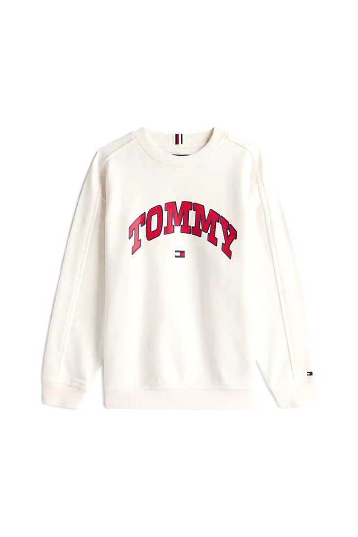 Detská mikina Tommy Hilfiger KB0KB09899.128.176.9BYA béžová AW25