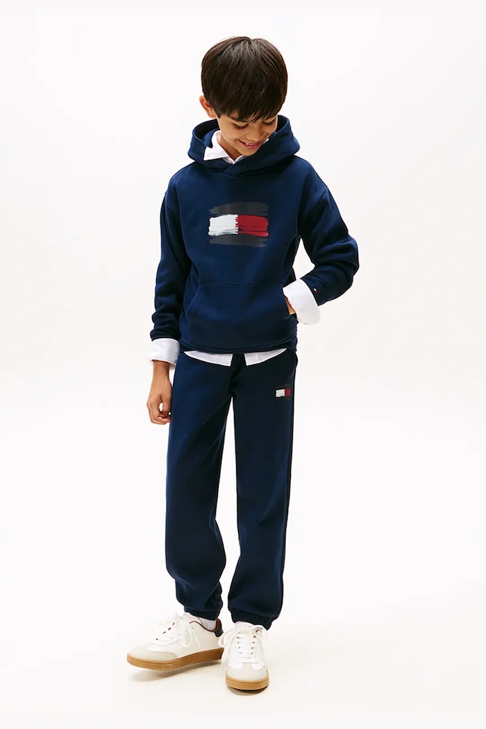Детски суичър Tommy Hilfiger тъмносин KB0KB10112.104.122.9BYA