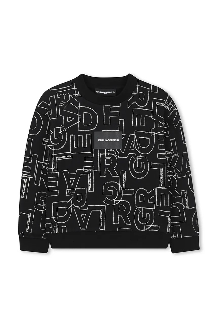 Детски суичър Karl Lagerfeld Z30642.114.150 черен AW25