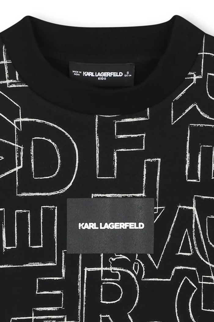 Детски суичър Karl Lagerfeld черен Z30642.114.150
