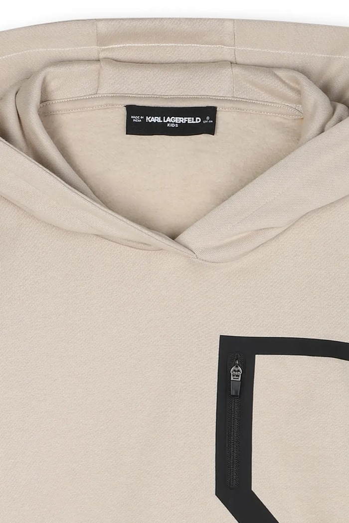 Karl Lagerfeld bluza bawełniana dziecięca beżowy Z30643.162.174