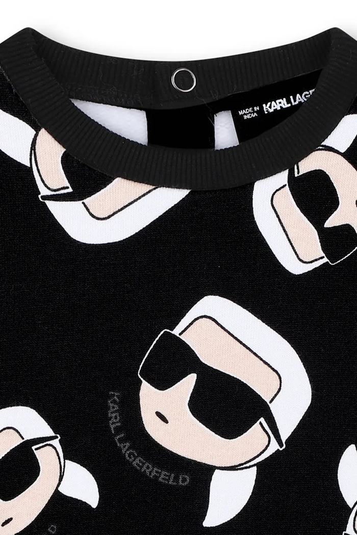 Bavlnená mikina pre bábätká Karl Lagerfeld čierna Z30666.71.81