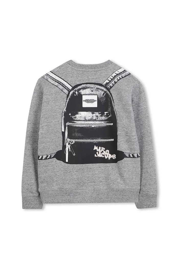 CHLAPEC Dětská bavlněná mikina Marc Jacobs W60623.102.108 šedá
