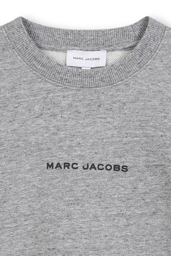Dětská bavlněná mikina Marc Jacobs šedá W60623.102.108