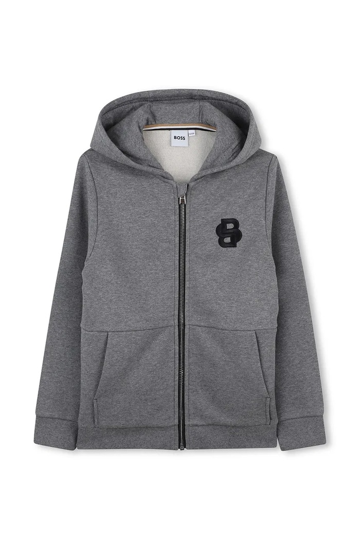 Dětská mikina BOSS J52320.114.150 šedá AW25