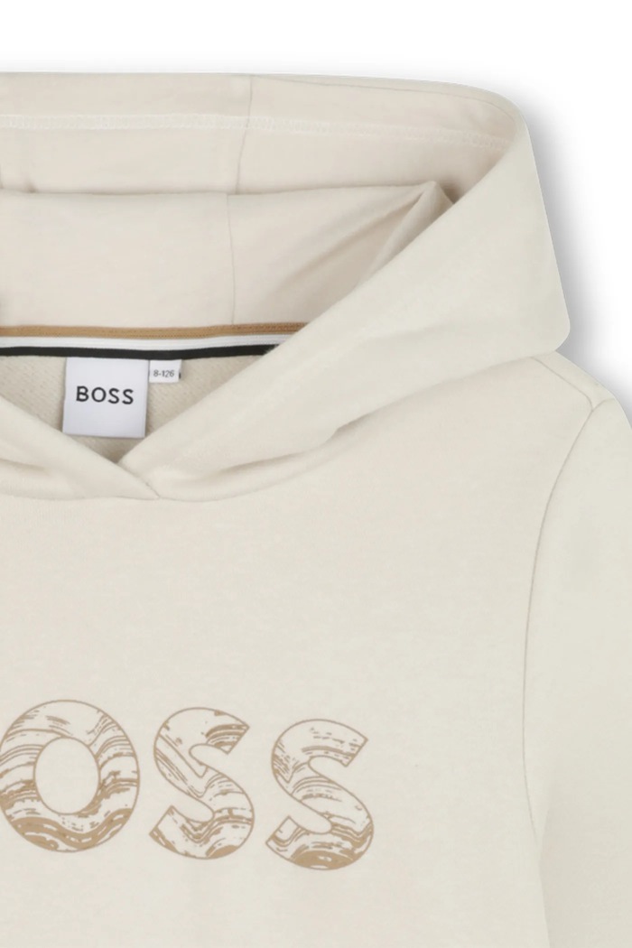 CHLAPEC Dětská mikina BOSS J52355.114.150 béžová
