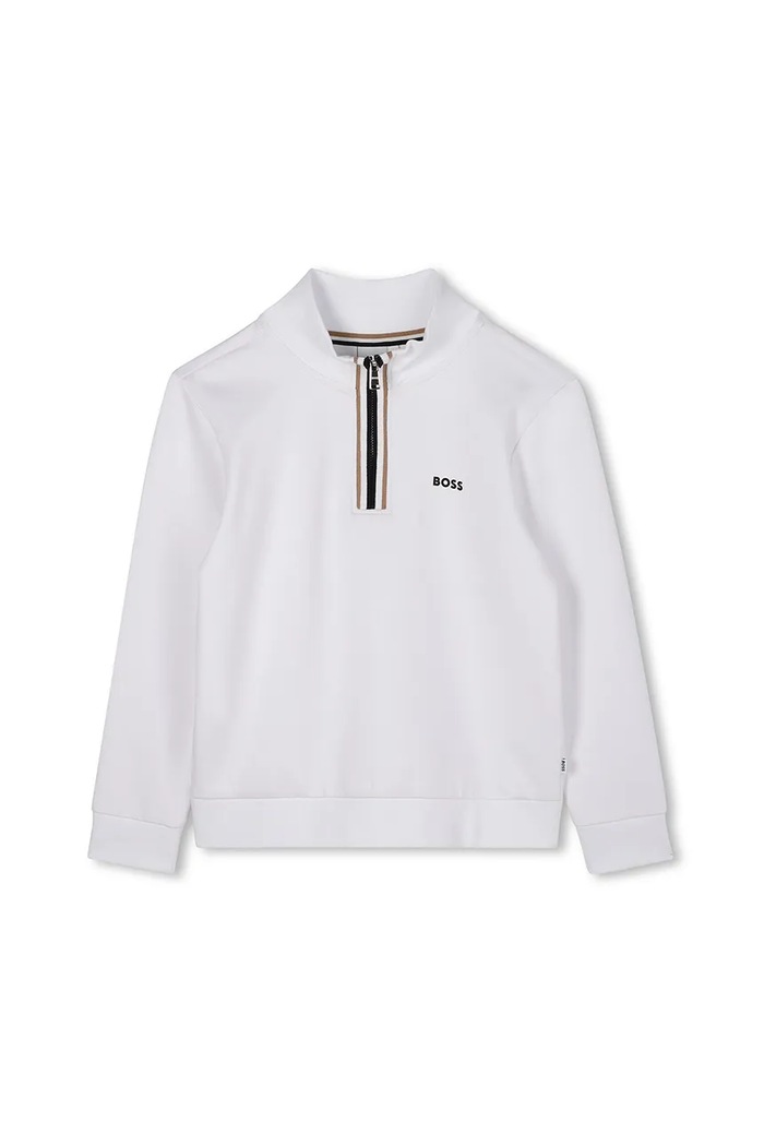 Παιδική μπλούζα BOSS J52359.114.150 λευκό AW25