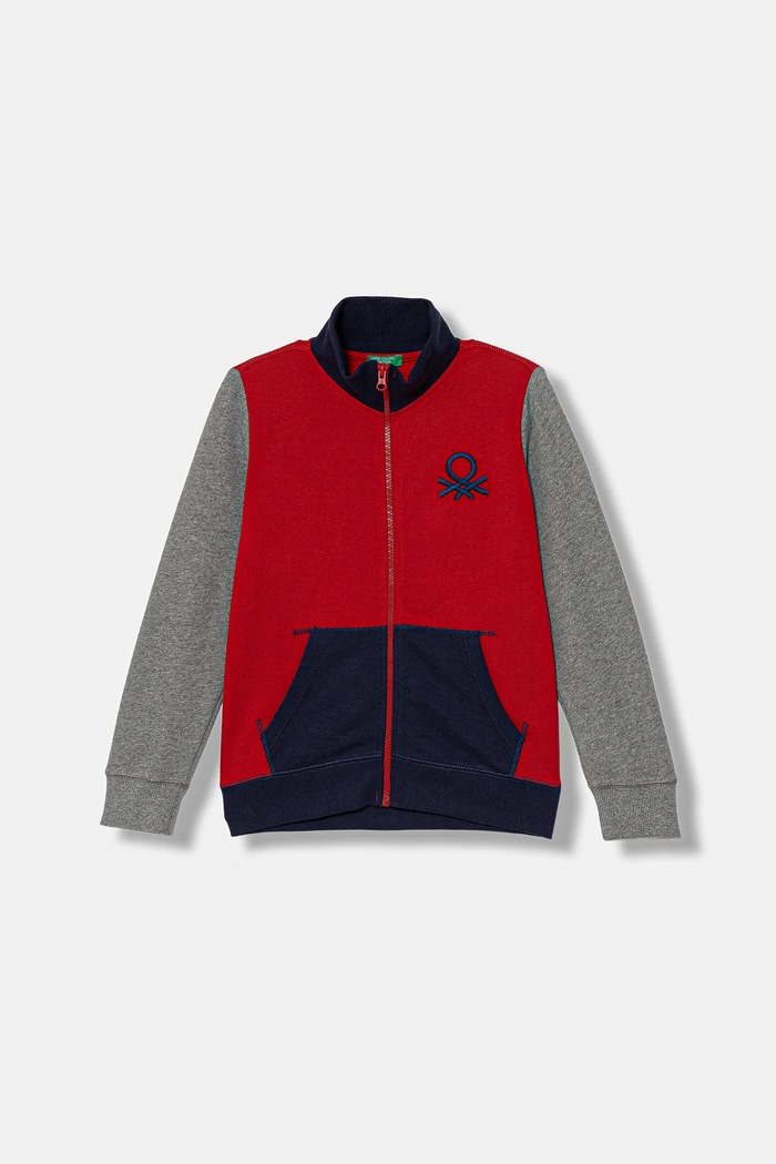 Detská bavlnená mikina United Colors of Benetton bavlna červená 3J68C501B.G.Season.9BYA