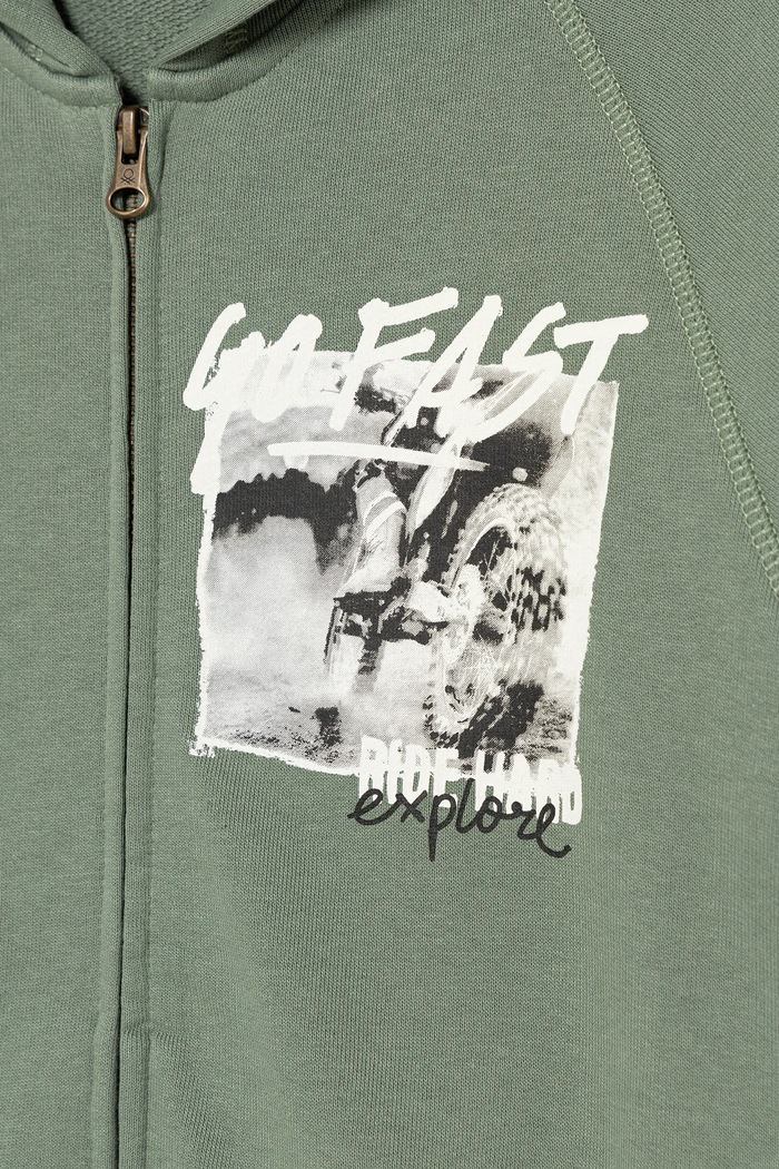 Băieți United Colors of Benetton hanorac de bumbac pentru copii 33NVC505A.G.seasonal verde