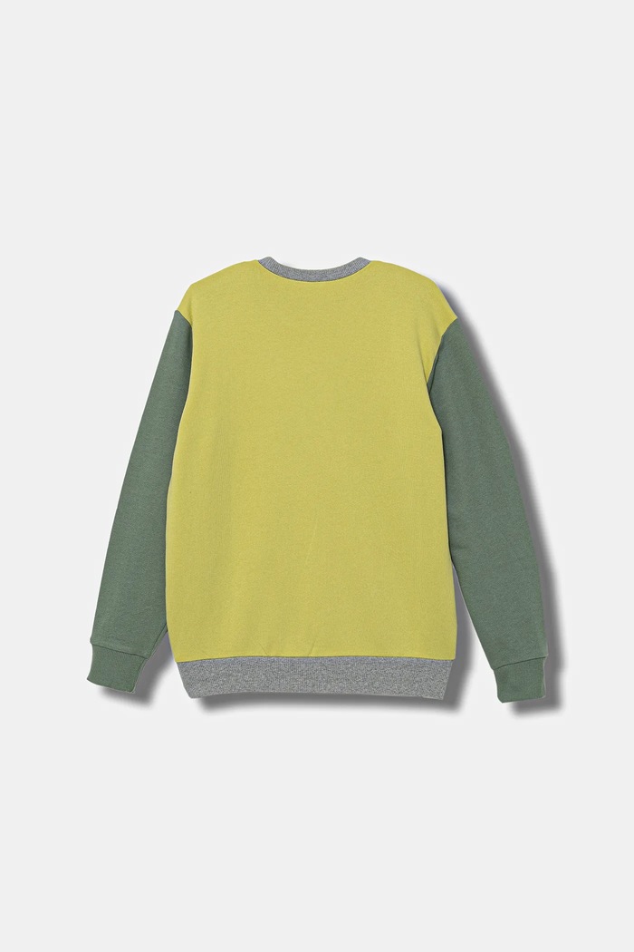 United Colors of Benetton hanorac de bumbac pentru copii 3J68C10PZ.G.seasonal verde AW25