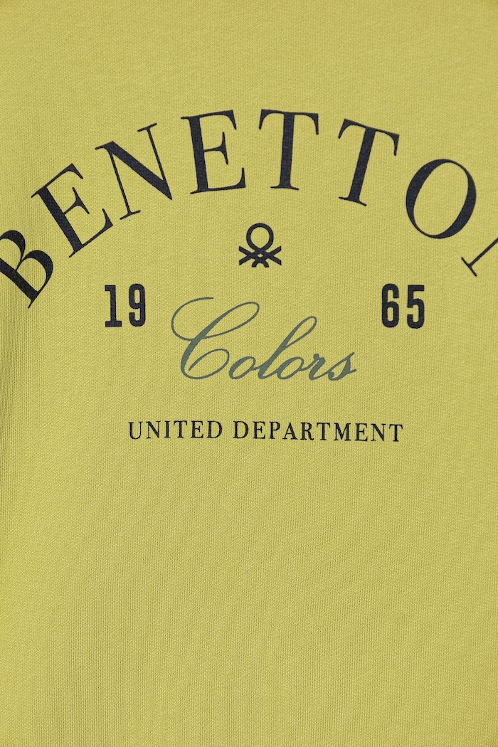 Băieți United Colors of Benetton hanorac de bumbac pentru copii 3J68C10PZ.G.seasonal verde