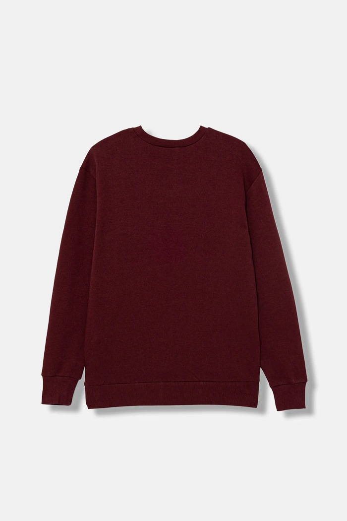 United Colors of Benetton hanorac de bumbac pentru copii 3J68C10PZ.G.seasonal burgundia AW25