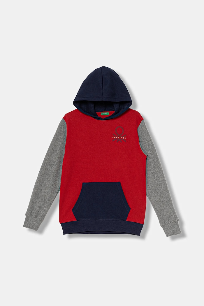 United Colors of Benetton bluza bawełniana dziecięca nadruk czerwony 3J68C204V.G.seasonal