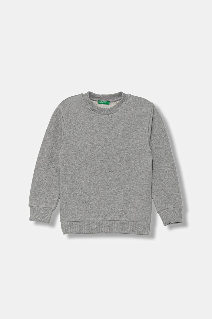 United Colors of Benetton bluza bawełniana dziecięca 3J68G10KN.P.seasonal szary AW25