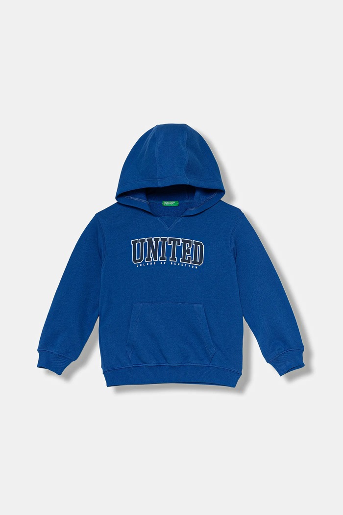 United Colors of Benetton bluza bawełniana dziecięca nadruk niebieski 3J68G200Q.P.reproposed