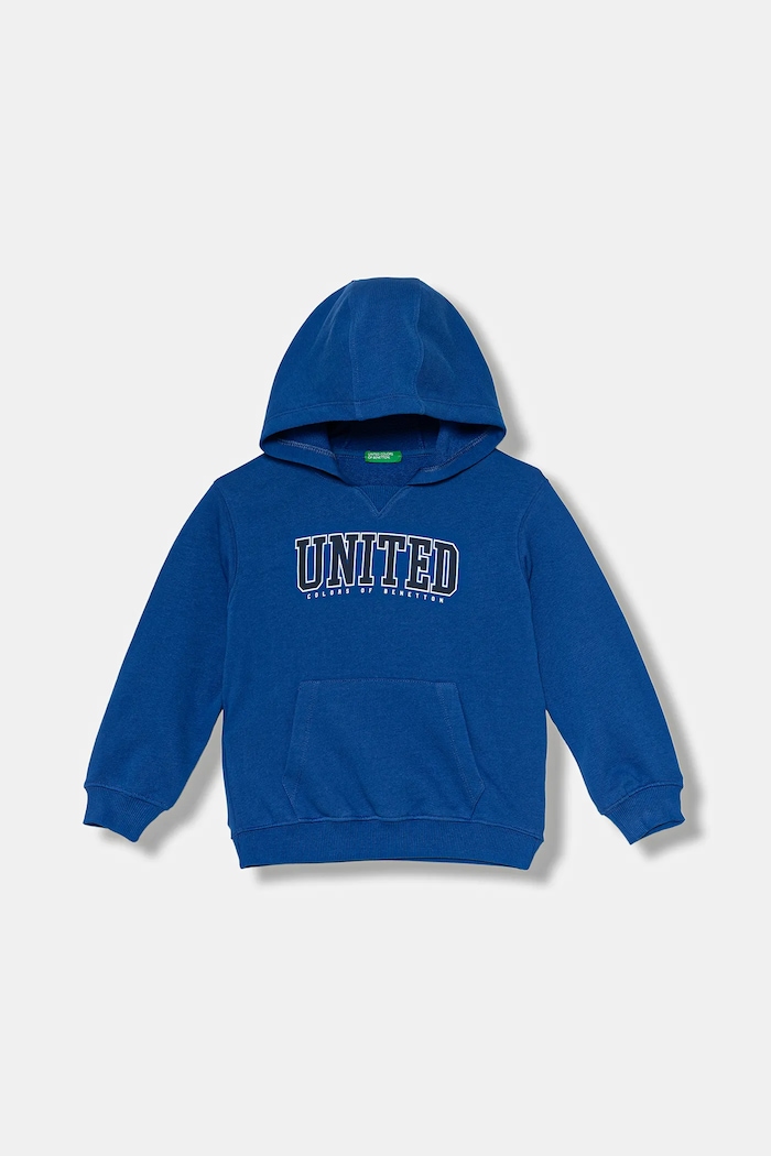 United Colors of Benetton bluza bawełniana dziecięca nadruk niebieski 3J68G200Q.P.reproposed
