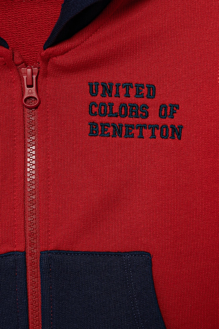 Chlapec Detská bavlnená mikina United Colors of Benetton 3J68G503V.P.seasonal červená
