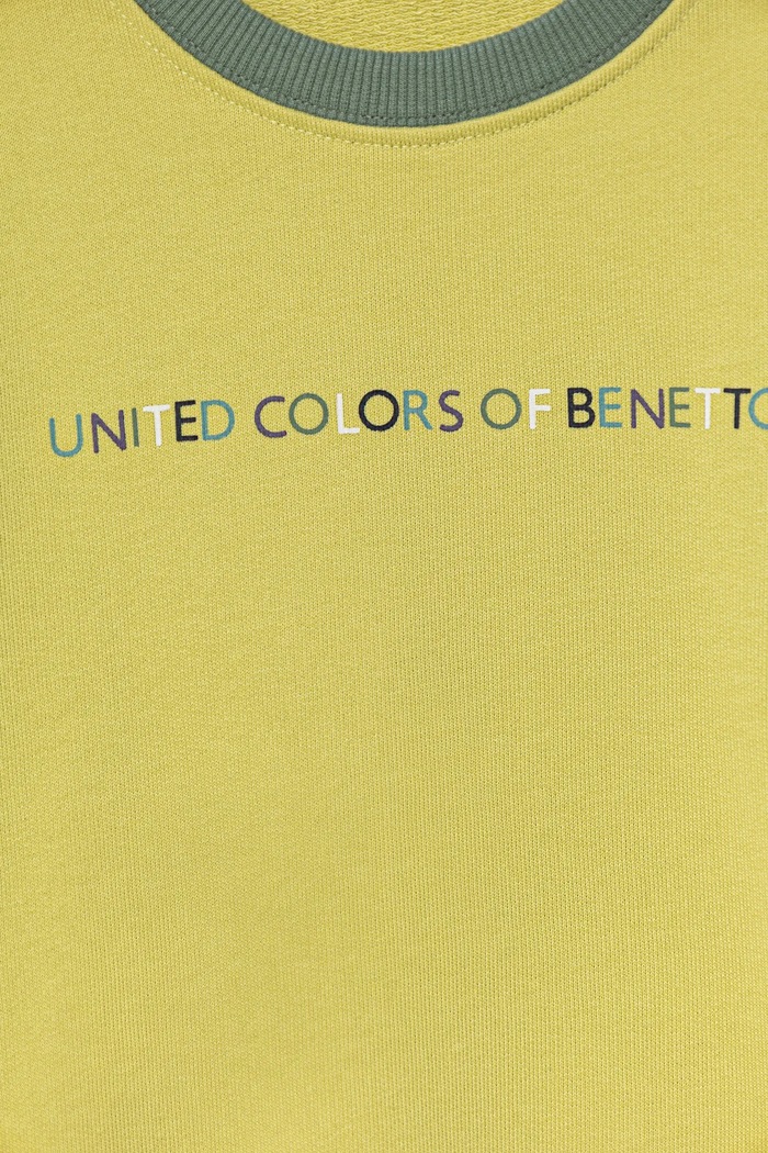 Chłopiec United Colors of Benetton bluza bawełniana dziecięca 3J70G10JY.P.seasonal żółty
