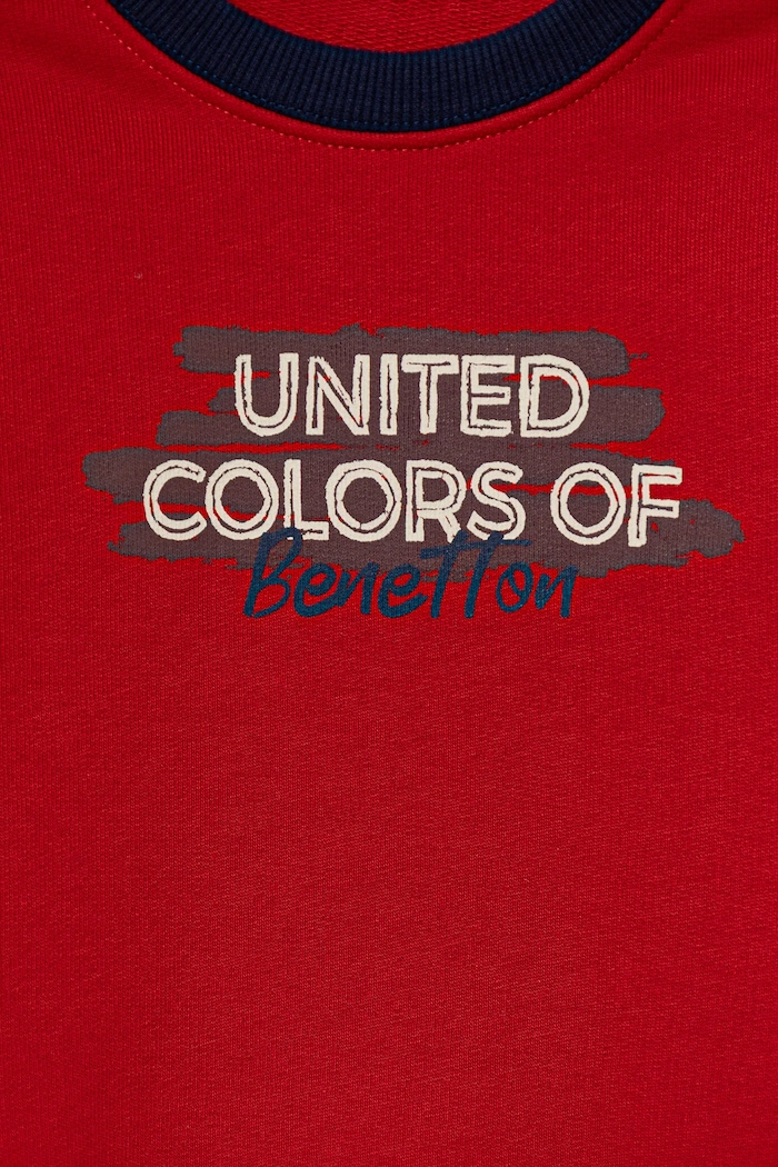 Chłopiec United Colors of Benetton bluza bawełniana dziecięca 3J70G10JY.P.seasonal czerwony