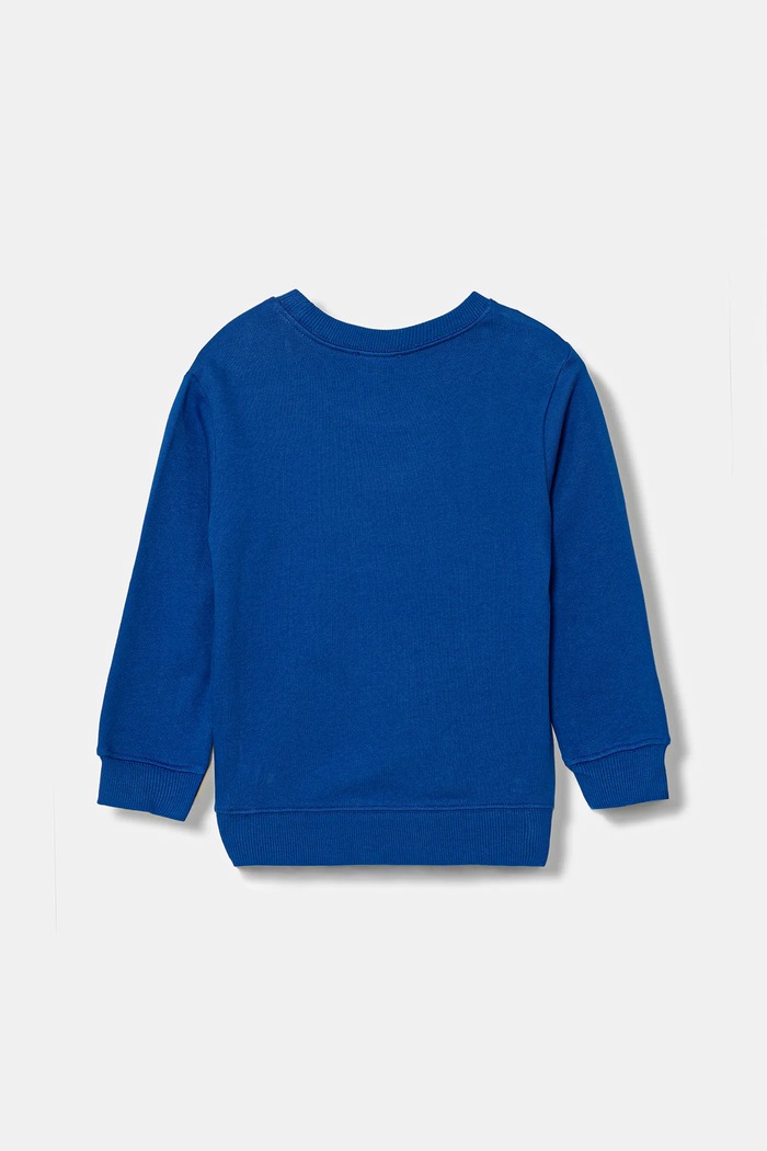 United Colors of Benetton hanorac de bumbac pentru copii 3J70G10JY.P.seasonal albastru AW25