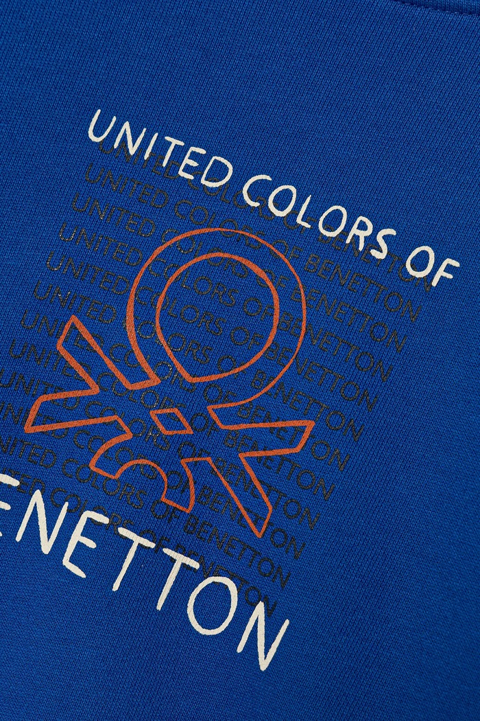 Băieți United Colors of Benetton hanorac de bumbac pentru copii 3J70G10JY.P.seasonal albastru