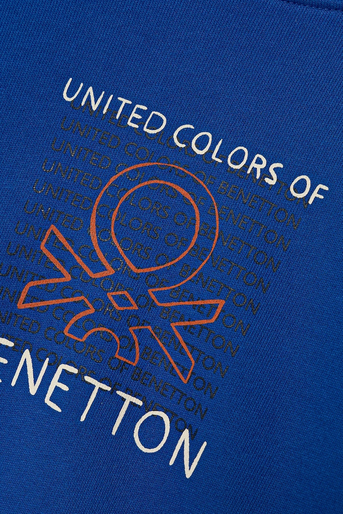 Băieți United Colors of Benetton hanorac de bumbac pentru copii 3J70G10JY.P.seasonal albastru
