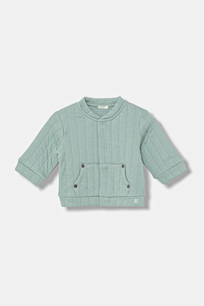 Detská mikina United Colors of Benetton bez kapucne tyrkysová 3JOEA501O.W.seasonal