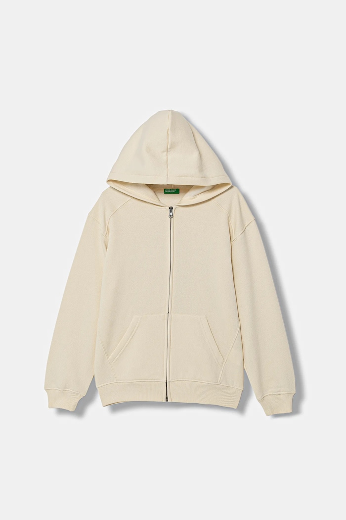 United Colors of Benetton bluza dziecięca z kapturem beżowy 3J73C505N.G.Seasonal