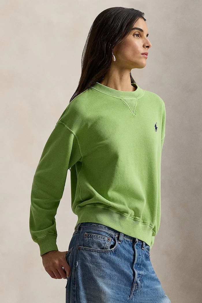 Polo Ralph Lauren bluza bawełniana gładkie zielony 211971690