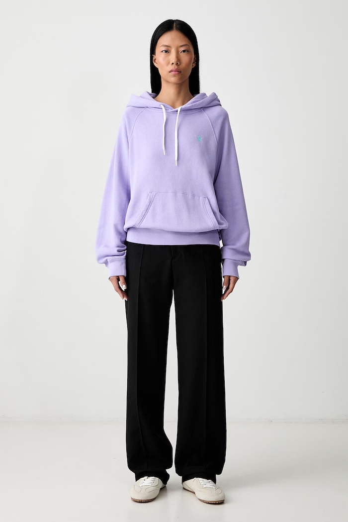 Polo Ralph Lauren hanorac cu glugă pentru femei cu bumbac 211971691 violet SS26