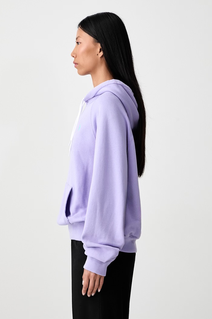 Polo Ralph Lauren hanorac cu glugă pentru femei cu bumbac violet 211971691