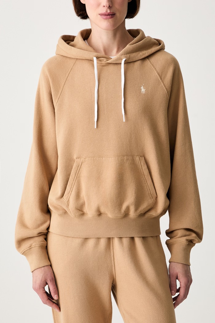 Polo Ralph Lauren μπλούζα με κουκούλα με βαμβάκι Γυναικεία καφέ 211971691