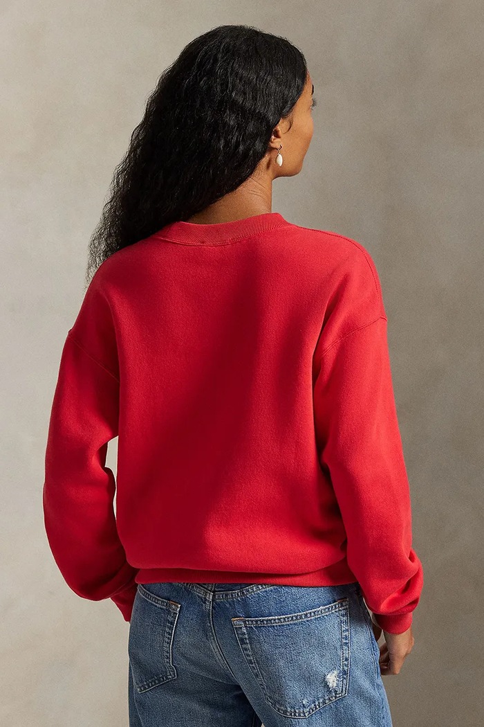 Polo Ralph Lauren bluza damska z bawełną 211971697 czerwony AA00