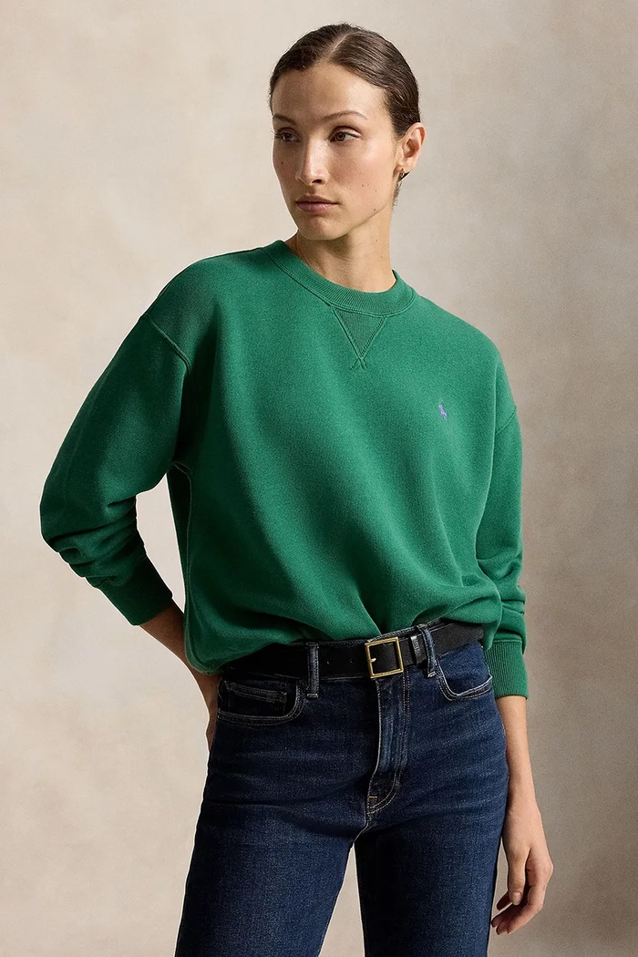 Polo Ralph Lauren mikina dámská s bavlnou zelená 211971697